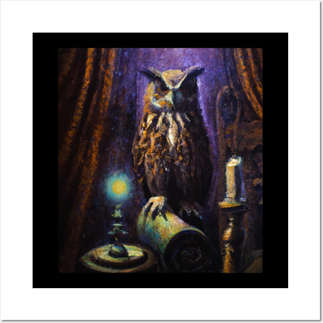 Owl Awaits His Letter Wall Art by myshirtylife